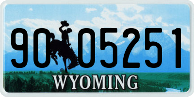 WY license plate 9005251