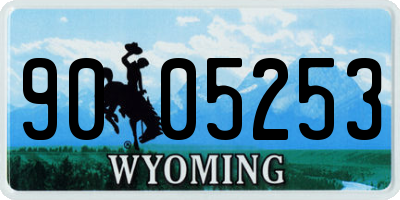 WY license plate 9005253