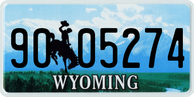 WY license plate 9005274