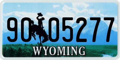 WY license plate 9005277