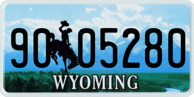 WY license plate 9005280