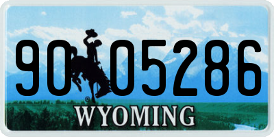 WY license plate 9005286