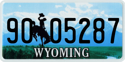 WY license plate 9005287