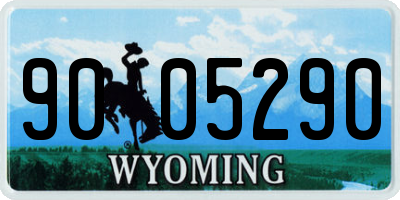 WY license plate 9005290