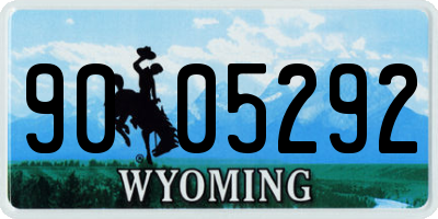 WY license plate 9005292