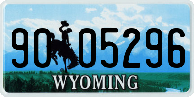 WY license plate 9005296