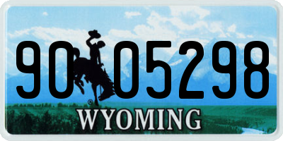 WY license plate 9005298