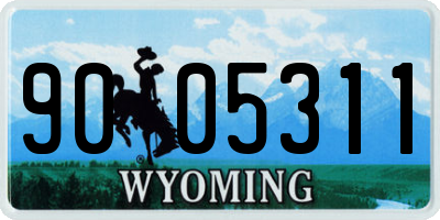 WY license plate 9005311