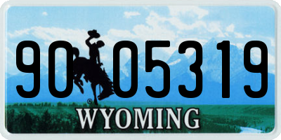 WY license plate 9005319