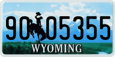 WY license plate 9005355