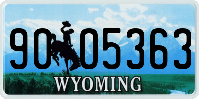 WY license plate 9005363