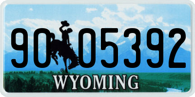 WY license plate 9005392