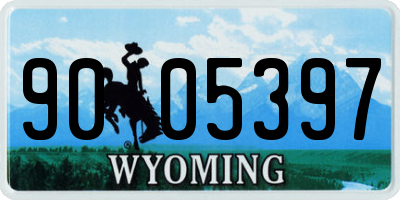 WY license plate 9005397