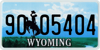 WY license plate 9005404
