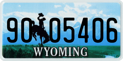 WY license plate 9005406