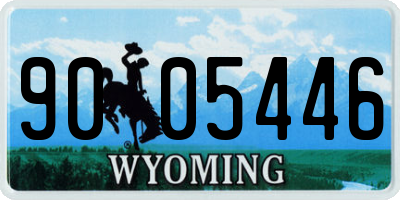 WY license plate 9005446