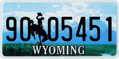 WY license plate 9005451
