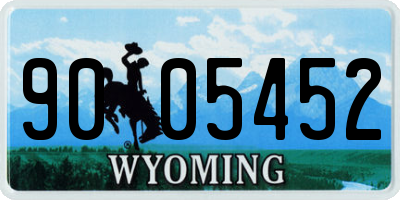 WY license plate 9005452
