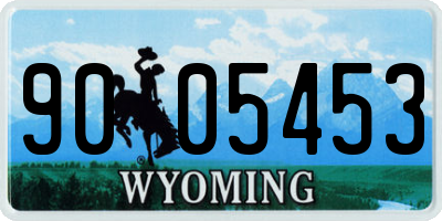 WY license plate 9005453