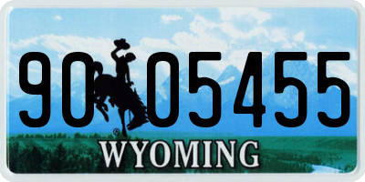 WY license plate 9005455