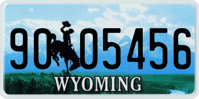 WY license plate 9005456