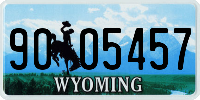 WY license plate 9005457