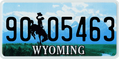 WY license plate 9005463
