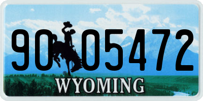 WY license plate 9005472