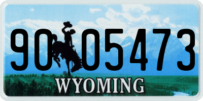 WY license plate 9005473