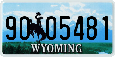 WY license plate 9005481