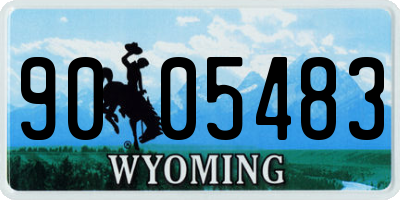 WY license plate 9005483