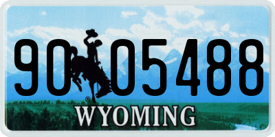 WY license plate 9005488