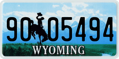 WY license plate 9005494