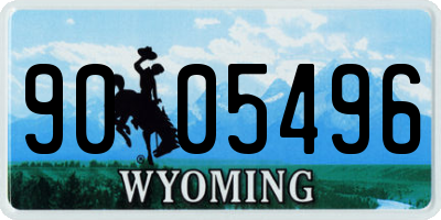 WY license plate 9005496