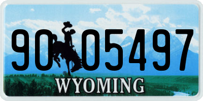WY license plate 9005497