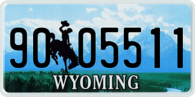 WY license plate 9005511