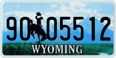 WY license plate 9005512