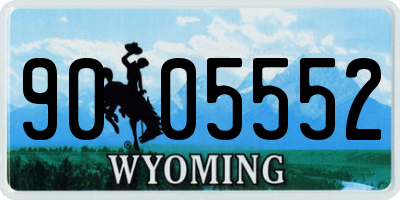 WY license plate 9005552