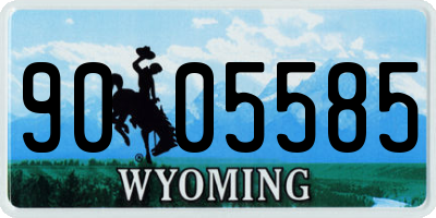 WY license plate 9005585