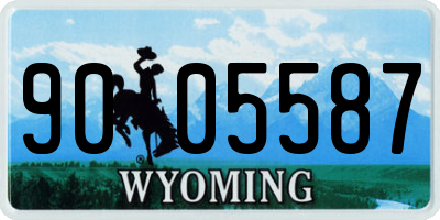 WY license plate 9005587