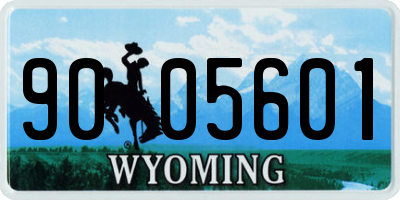 WY license plate 9005601