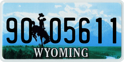WY license plate 9005611