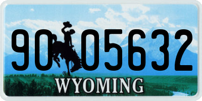 WY license plate 9005632