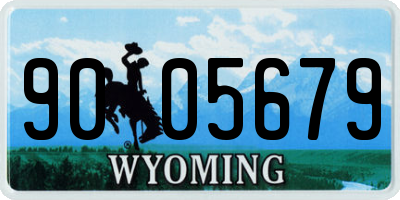 WY license plate 9005679