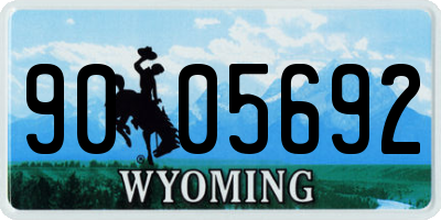 WY license plate 9005692