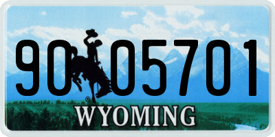 WY license plate 9005701