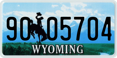 WY license plate 9005704