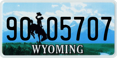 WY license plate 9005707