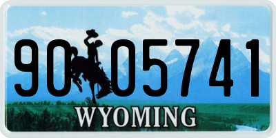 WY license plate 9005741