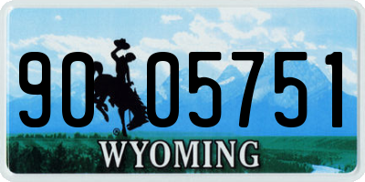 WY license plate 9005751